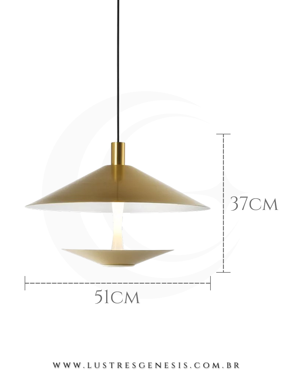 Pendente Moderno Basket 51x37cm com LED Integrado 3000K